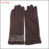 2016 ladies brown micro velvet gloves for wholesale made in China