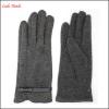 women&#39;s simple style gray micro velvet gloves for wholesale