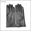 ladies fashion dress Red leather gloves