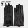 2016 fashion wholesale leather driving gloves with holes for men
