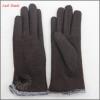 ladies fashionable fur ball thermal woolen gloves for wholesale