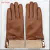 ladies cheap driving leather hand gloves with lamb fur #1 small image