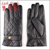 mens fashion sheepskin leather gloves with belt and embroidery