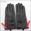 ladies fashion genuine sheepskin tops leather hand gloves with zipper winter wholesale