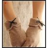 ladies delicate woolen gloves with little bow for wholesale