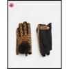 ladies cheap micro velvet leopard grain hand gloves with bulb