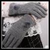 ladies popular micro velve fashion gloves decorated with fur ball