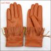 Ladies fashion sexy cheap camel gloves PU glove with tassels
