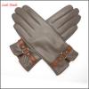 2016 Lady brown genuine sheepskin touch-screenleather gloves