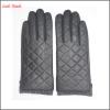 2016 new style women&#39;s checked genuine sheepskin gloves with knitted cuff