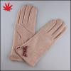 Women&#39;s beige wool gloves with a small knot decorate cheap price