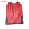 2016 fashion genuine lambskin red hand gloves for girls #1 small image