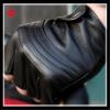 2016 fashion black sheepskin leather driving gloves