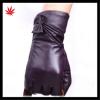 Lady&#39;s purple high-class lace cuff genuine leather gloves
