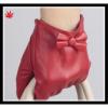 2016 custom made leather gloves with lovely bowknot