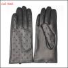 Ladies winter fashion sheepskin leather gloves with dots design