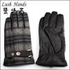 Good quality napa leather and cloth checker gloves for men