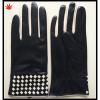 fashion style hot selling winter leather glove contrasting color