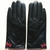 genuine lambskin women fashion bow leather glove