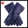 Navy and customized Red Rabbit Lined womens Leather Gloves