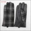 2017 men&#39;s fashion back of black fabric hand sheepskin leather gloves