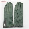 cashmere lining ladies fashion colorful leather glove with zipper
