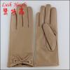 New arrivals! New light brown lady leather gloves with fashion chains