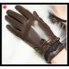 women&#39;s 100% sheepskin leather gloves with lace