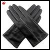 white stiching ladies winter wool lined leather glove