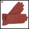 hand gloves manufactures in China ladies winter red leather glove