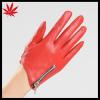 Fashion Red Short Women&#39;s Driving Leather Gloves with chain on the cuff