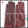 2016 Red women sheepskin shell acrylic lining leather gloves factory price