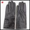 Hot Selling Women Leather Gloves With Leather Buttons
