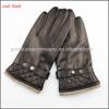 wool lined fashion sheepskin mens leather gloves