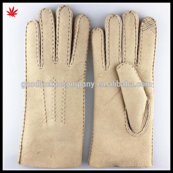 2015 New Style Ladies Warm Double Face Genuine Leather Gloves #1 image