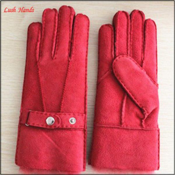 Ladies fashion and warm double face sheepskin gloves #1 image