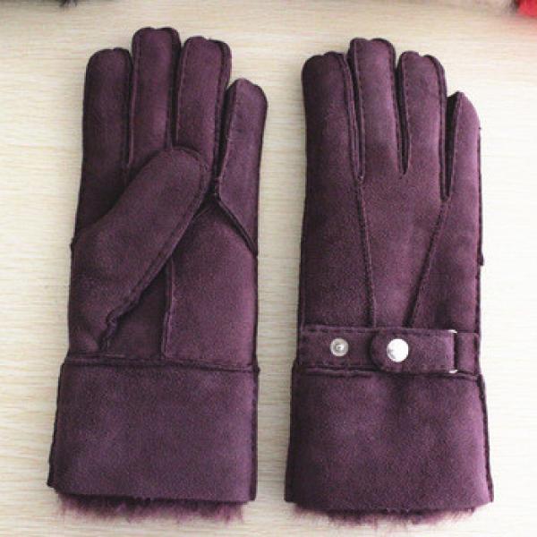 womens fashion buttons and warm double face gloves #1 image