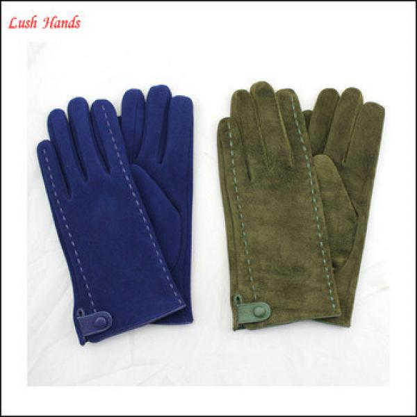 Women&#39;s customized color and style pigsuede leather gloves #1 image