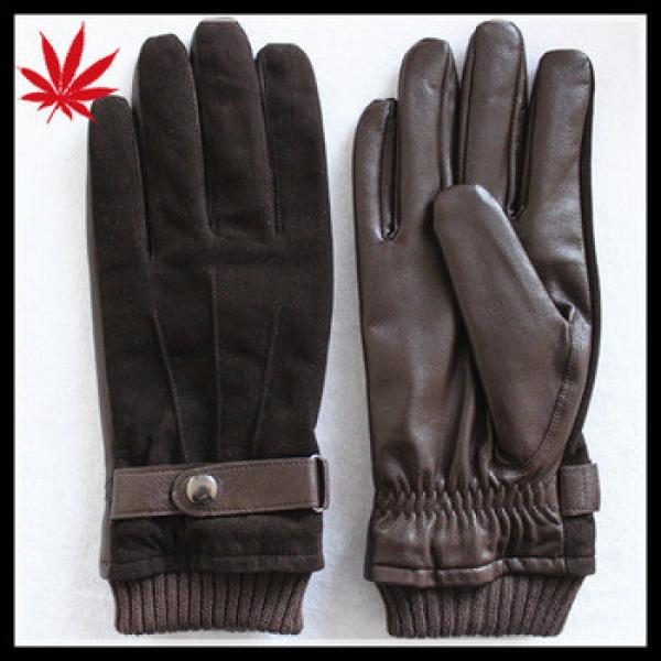 Top trendy leather gloves for men with pigsuede on the back #1 image