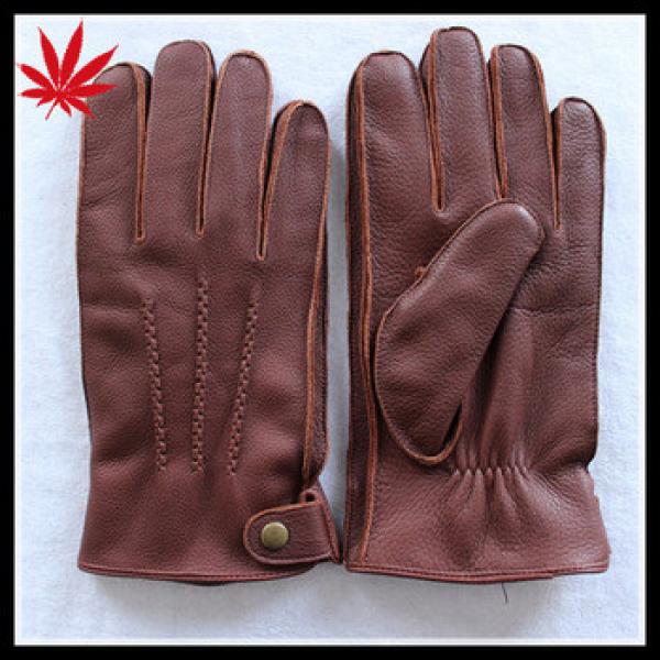 Men&#39;s very soft brown deerskin gloves #1 image