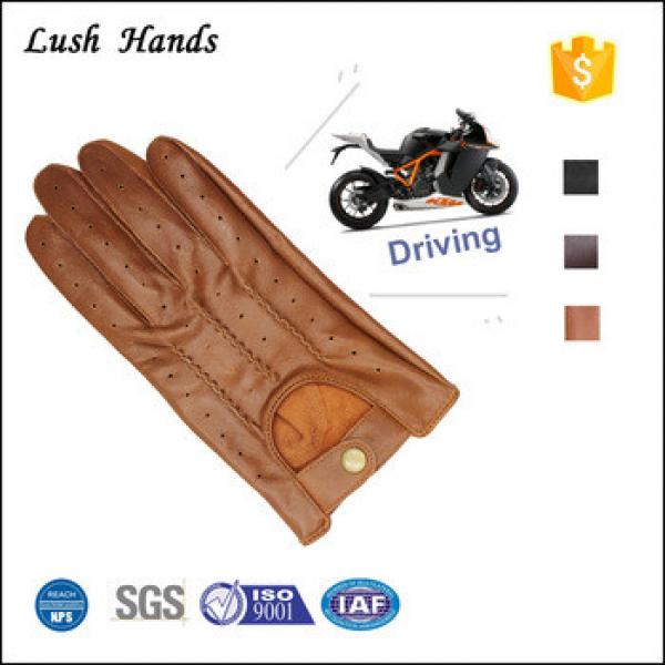 2017 men&#39;s fashion drving brown sheepskin leather gloves with Chinese manufactory price #1 image