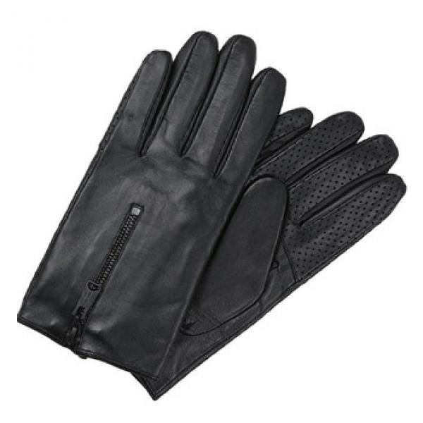 fashion ladies driving leather gloves with zipper #1 image