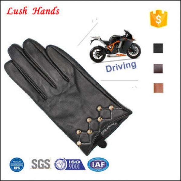 Women&#39;s black driving leather gloves wholesale #1 image