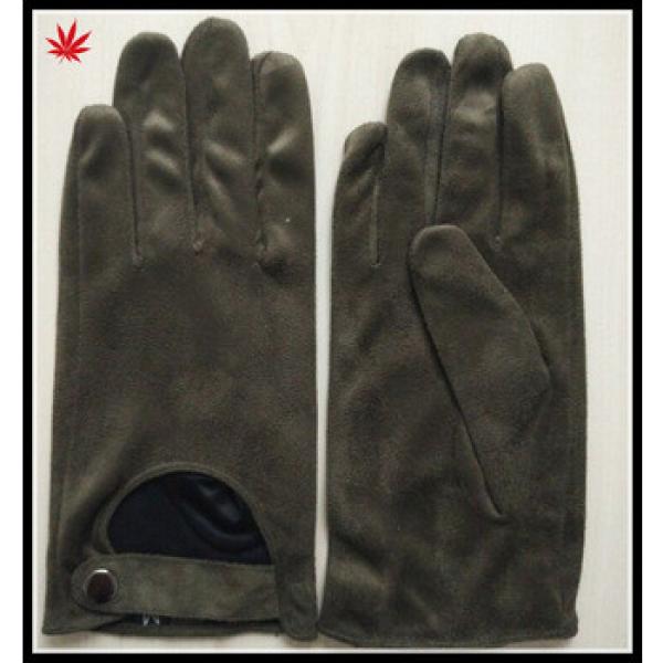 cheap faux suede leather hand glove driving gloves with buttons #1 image