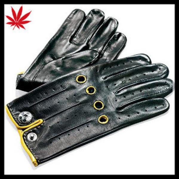 New style black leather driving gloves for men #1 image