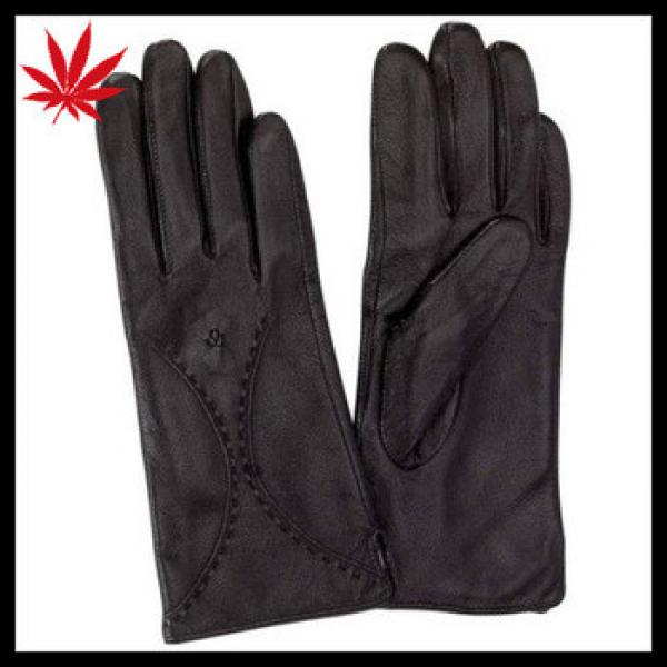 New SMALL Womens BLACK Genuine LEATHER Driving GLOVES Lined Ladies Dress Biker #1 image