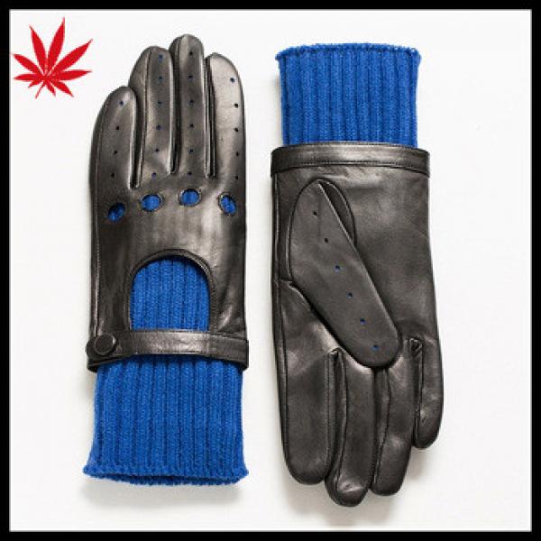 Women&#39;s warm driving gloves with customized wool inside in winter #1 image