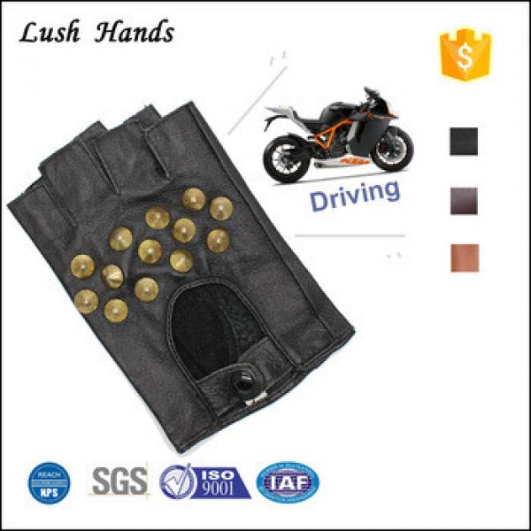 leather gloves without finger handmade leather fingerless driving gloves #1 image