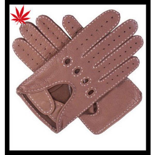 Fashion Handmade Deerskin Men&#39;s Driving Leather Gloves #1 image