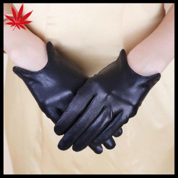 Fashion Short Black Women&#39;s Driving Leather Gloves #1 image